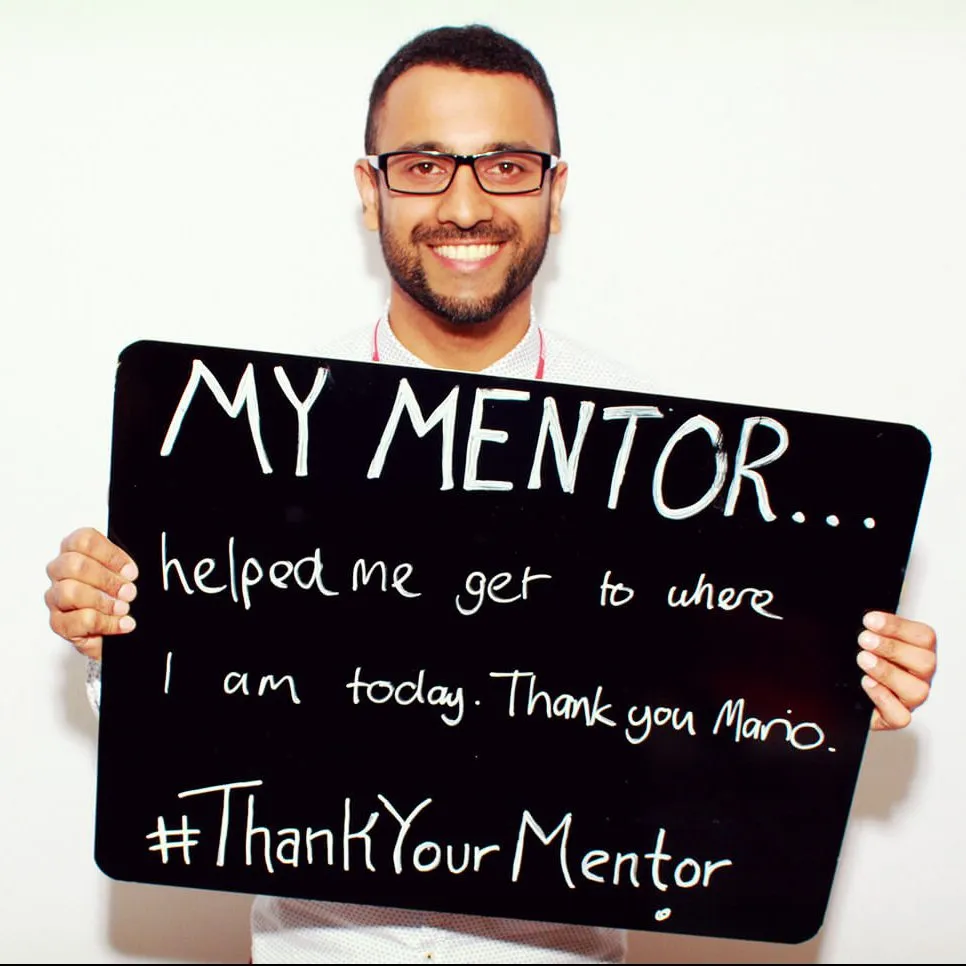 My mentor... helped me to get to where I am today. Thank you Mario. #ThankYourMentor