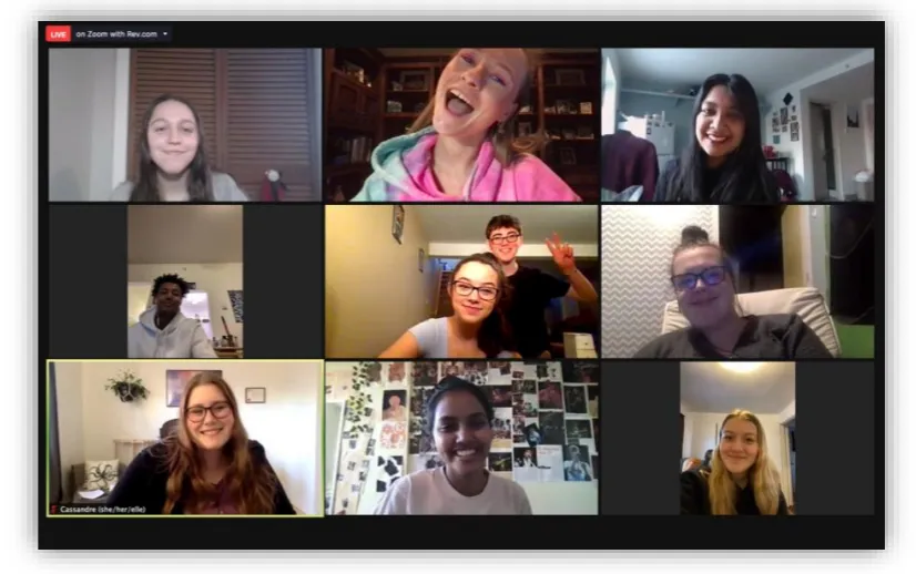 An image of people meeting over video.